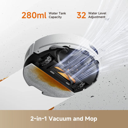 2-in-1 vacuum and mop with 280ml water tank